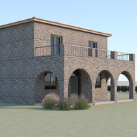 Διώροφη εξοχική κατοικία με πισίνα στη Γερακινή Δήμου Πολυγύρου