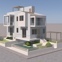 Διώροφη κατοικία με πισίνα στη Νέα Φώκαια Δήμου Κασσάνδρας